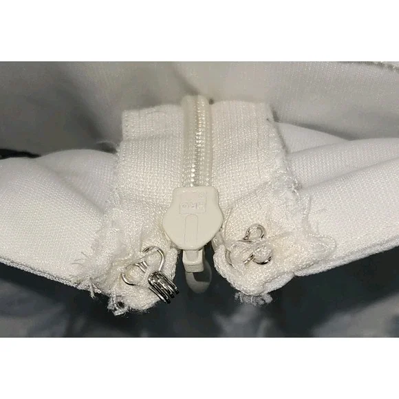 Adrianna Papell Dress Lacy Ivory Size 12 Lined Boho Embroidered Overlay Midi - Picture 9 of 16